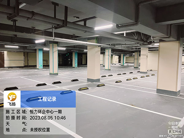 飛揚市政恒力環(huán)企中心停車場劃線項目。